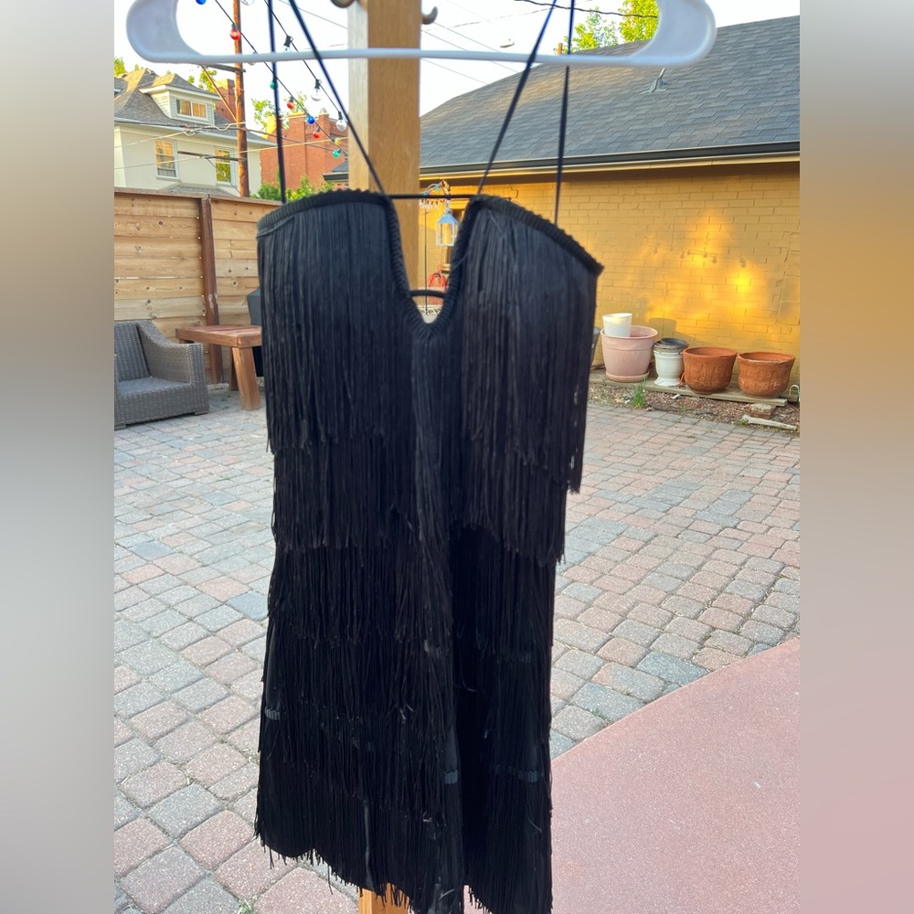 Black Fringe Dress flapper dress